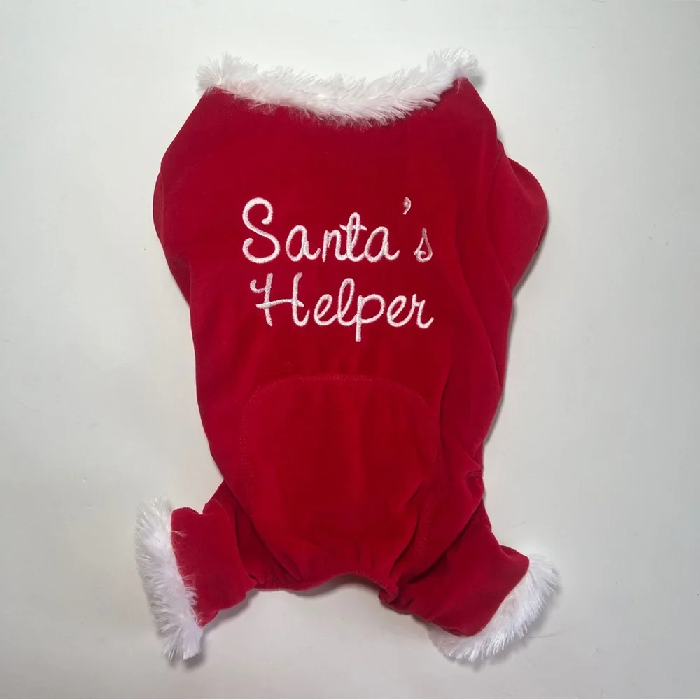 Santa’s Helper Dog Outfit Size M